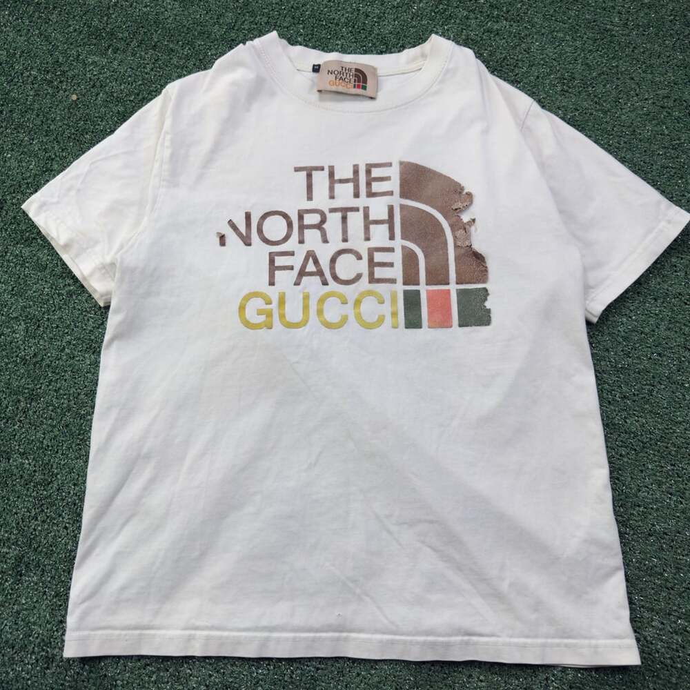 The North Face X Gucci Logo Graphic T-Shirt Size S White Cotton